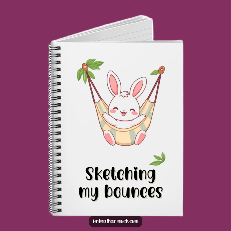 Funny Bunny Hammock Notebook: Cheerful Journal for Notes & Ideas