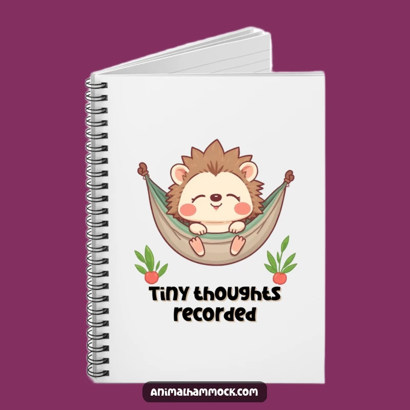 Funny Hedgehog Hammock Smile Notebook: Sleeper Journal