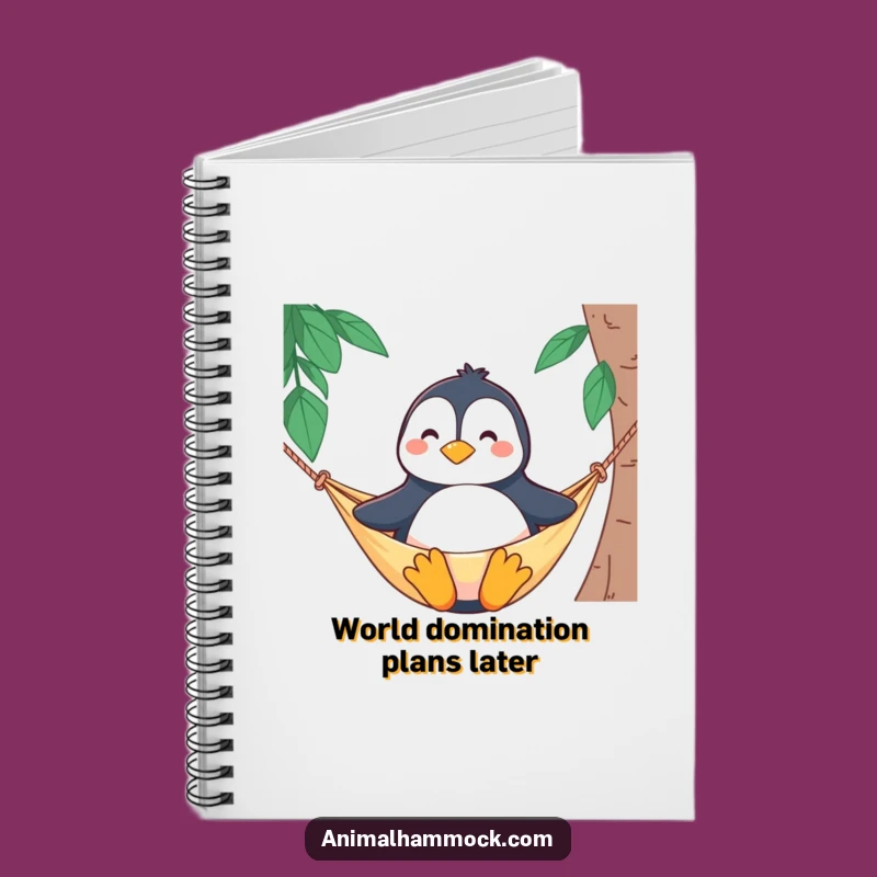 Funny Penguin Hammock Notebook: Jot Down Ideas with Proud Flair - Great Funny Gift