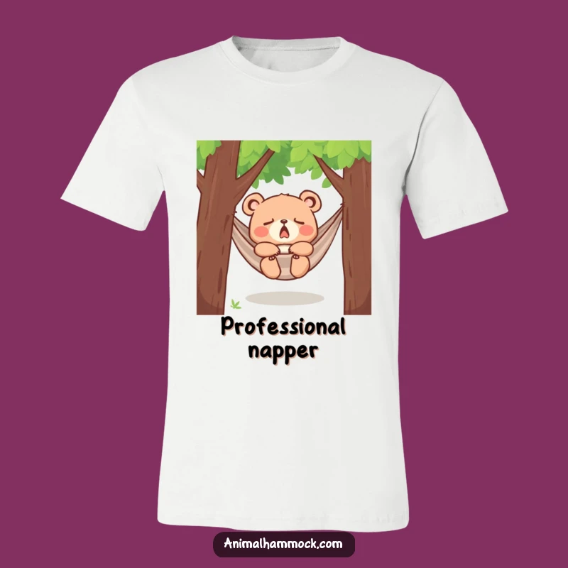Funny Bear Cub Hammock T-Shirt - Hilarious Nap Time Tee for Relaxation