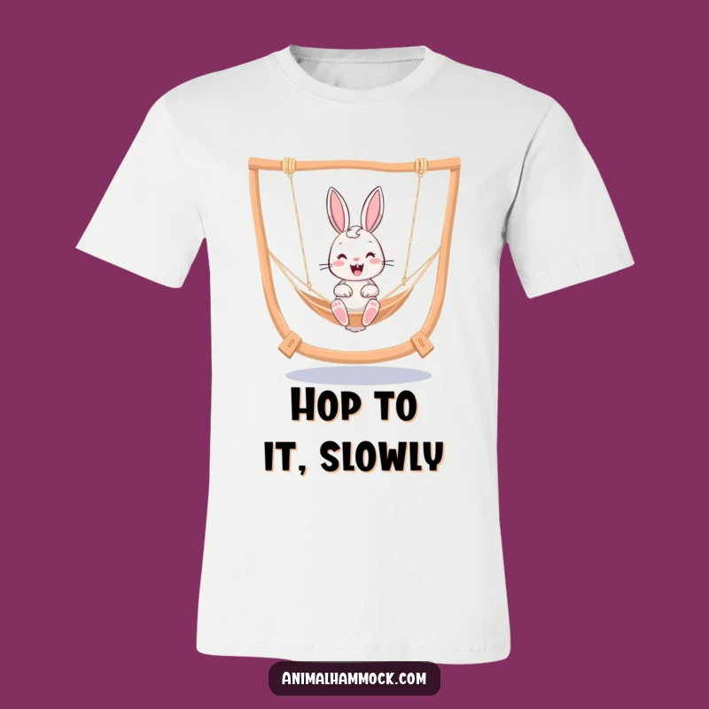 Funny Bunny Hammock T-Shirt - Bouncy & Cheerful Gift for Rabbit Fans