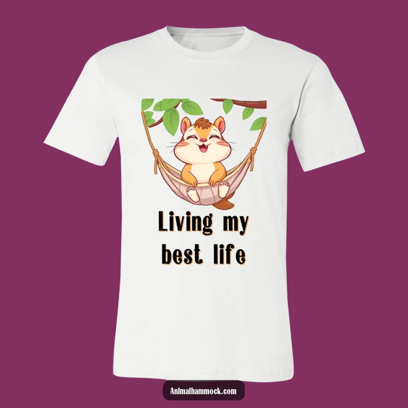 Funny Chipmunk Hammock T-Shirt: Ride the Giggles, Ultimate Comfort Tee