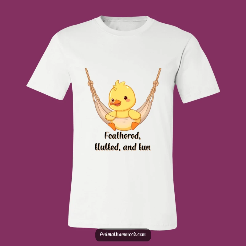 Funny Duckling Hammock T-Shirt: Bouncing Bird Graphic, Perfect Cheerful Gift