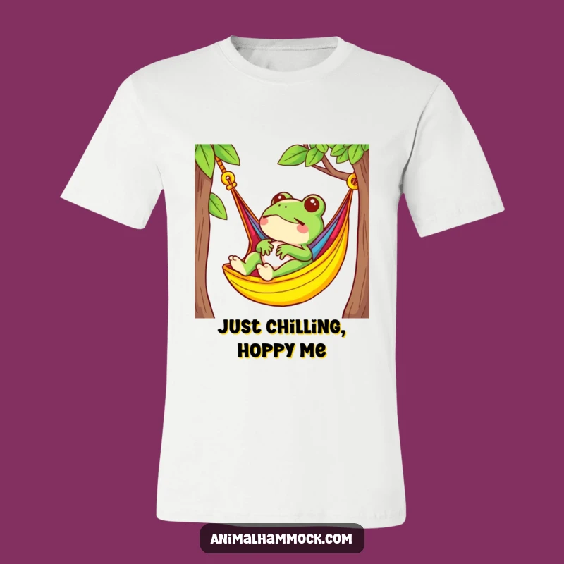Funny Frog Relaxing T-Shirt: Bright Hammock Chill Humor Shirt Gift