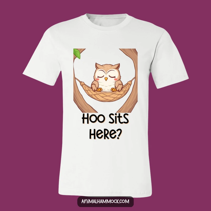 Funny Owl Hammock T-Shirt - Embrace Serenity with Cozy Owl Tee