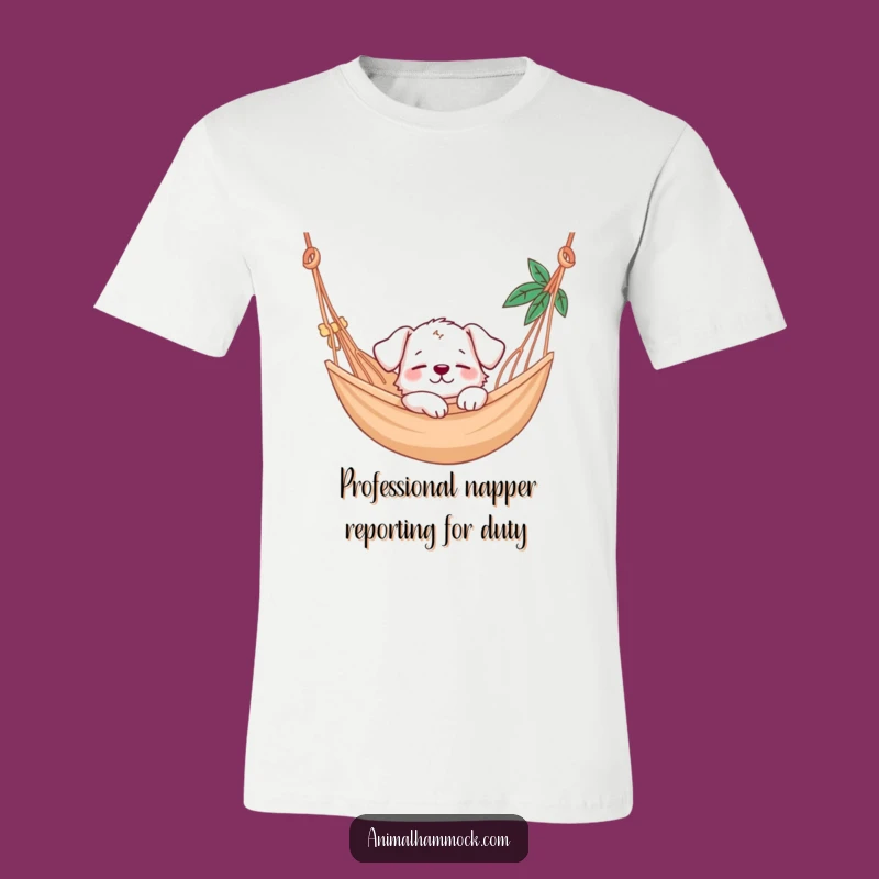 Funny Puppy Hammock Nap T-Shirt: Comfy & Cute Sleeping Dog Tee for Fun Lovers