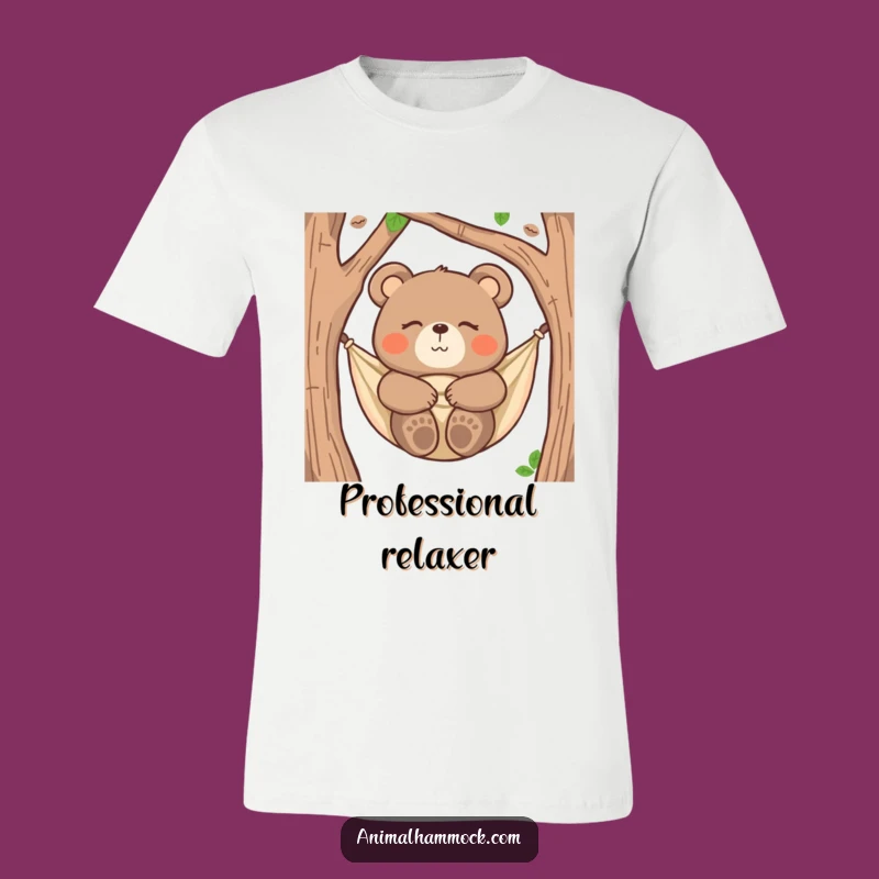 Funny Bear Hammock T-Shirt: Relaxed Yogi Bear Tee, Perfect Funny Gift