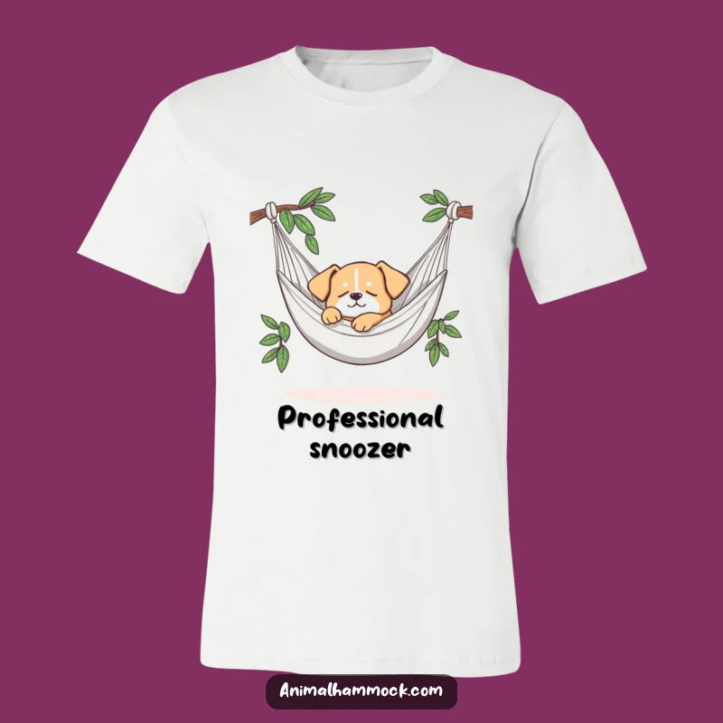 Funny Dog Hammock T-Shirt: Wear Your Sleepy Vibes with This Hilarious Tee!