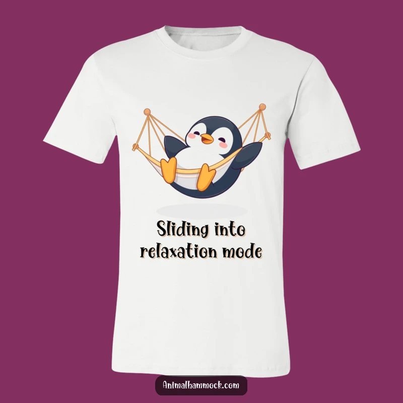 Funny Penguin Hammock T-Shirt: Slide into Comfort & Laughter