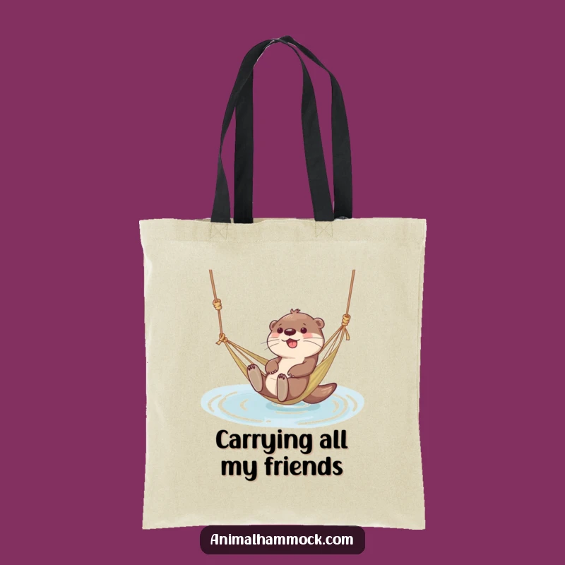 Funny Otter Hammock Tote Bag: Carry Giggles & Essentials - Great Water Gift
