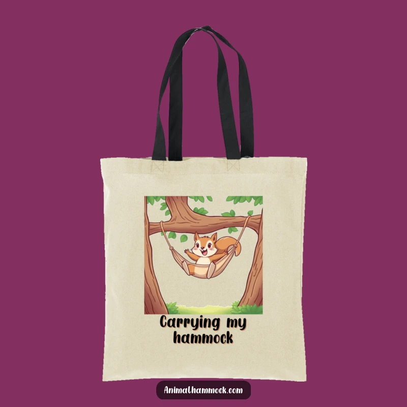 Funny Squirrel Hammock Tote Bag: Carry Your Laughs with This Hilarious Accessory!