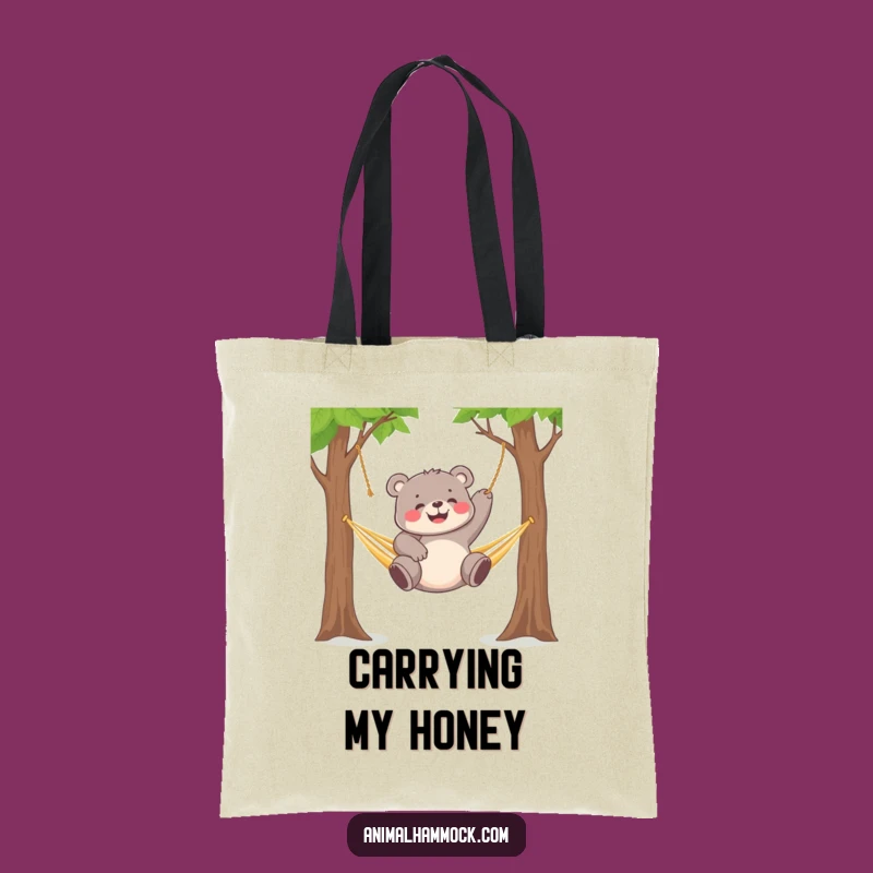 Funny Bear Cub Hammock Tote Bag - Carry Your Essentials with Playful Charm