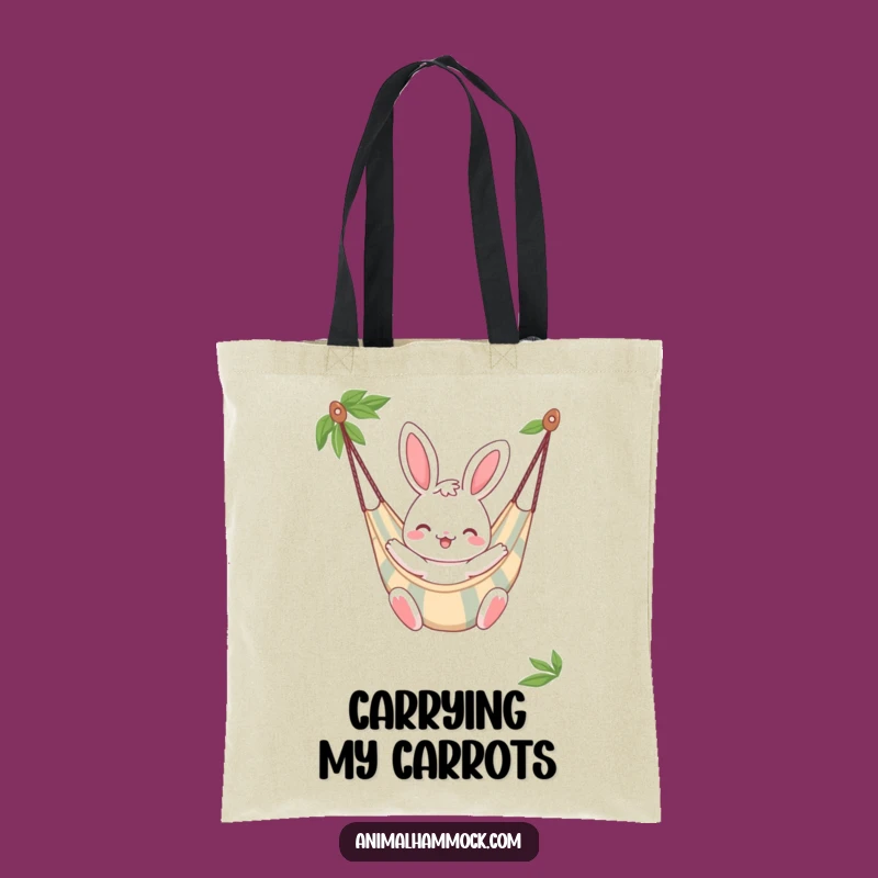Funny Bunny Hammock Tote Bag: Carry Your Essentials with Bunny Cheer