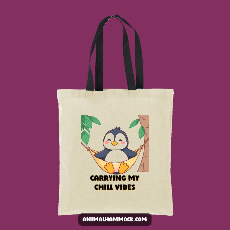 Funny Penguin Hammock Tote Bag: Carry Your Pride & Essentials - Great Funny Gift