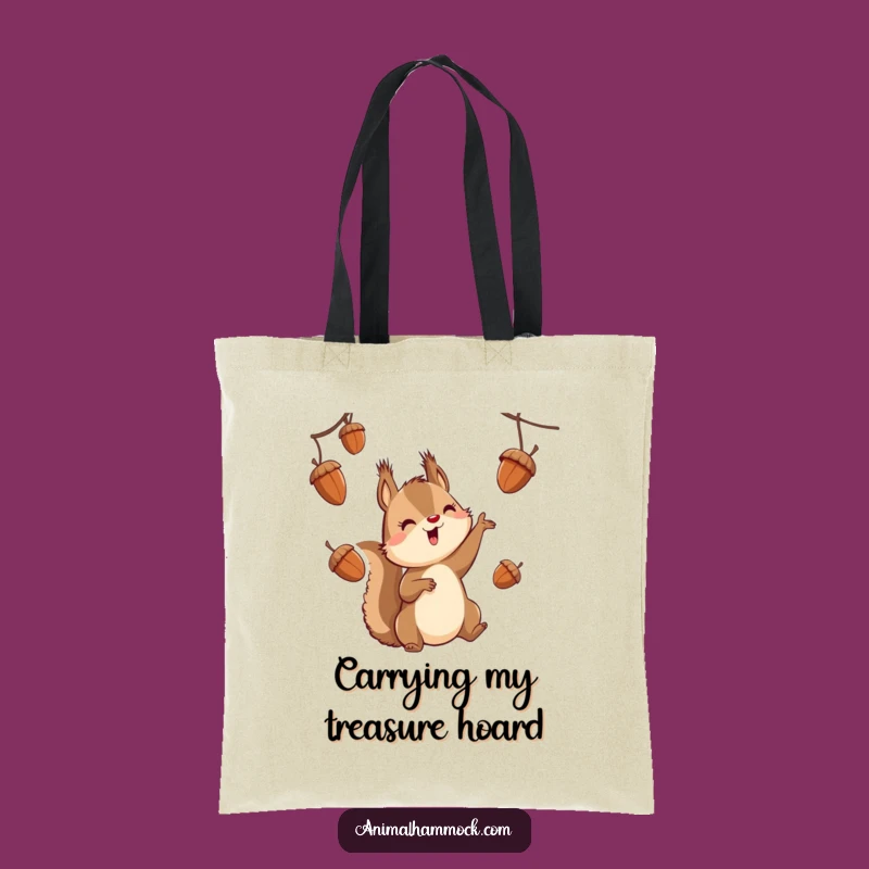 Funny Squirrel Juggling Tote Bag: Carry Your Essentials With Acorn Humor